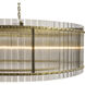 Kore LED Brass / Clear Chandelier Ceiling Light, Large